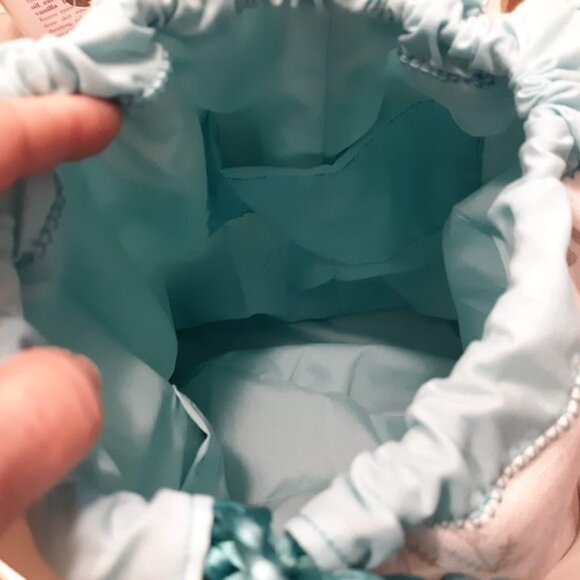 New Western Buffalo Bucket Tote Sling Bag Animal Print Oval carryall White Aqua - Picture 7 of 9